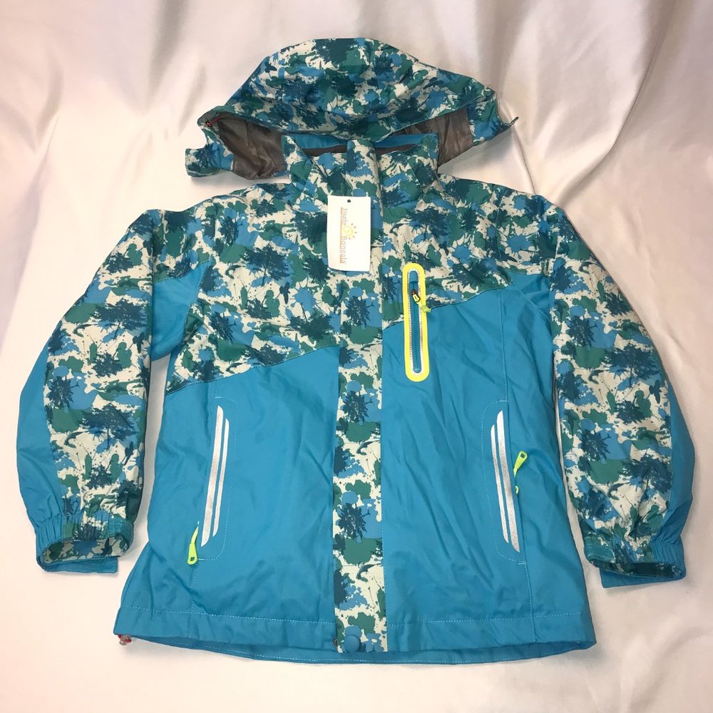 Jingle Bongala Girls Waterproof Jacket Ski Snow Rain Fleece Lined Hooded Size L